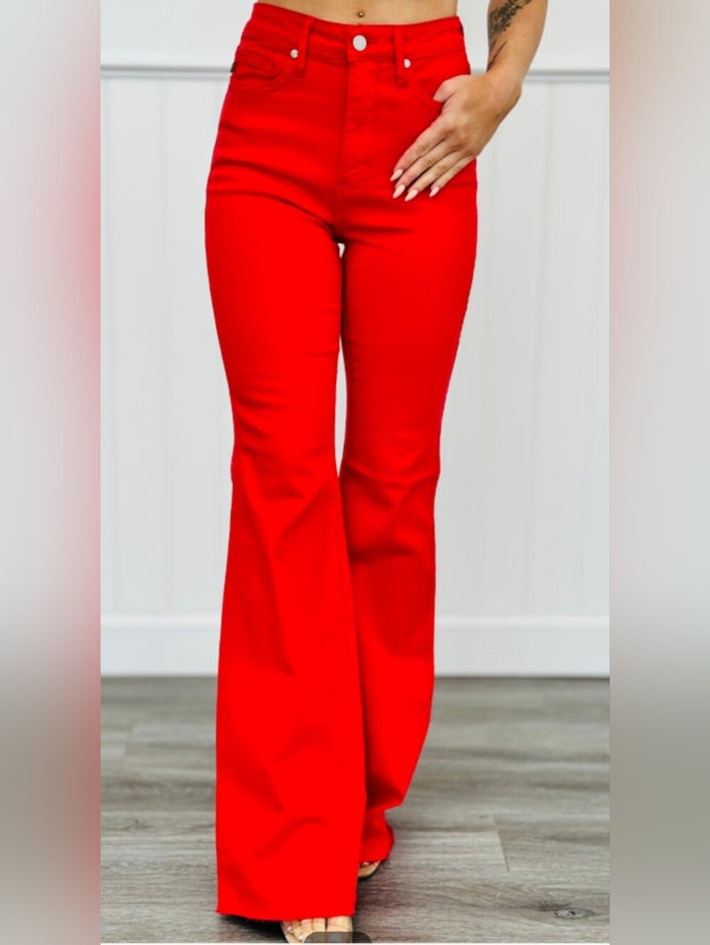 Judy Blue Red High Waist Tummy Control Jeans Size 13 31